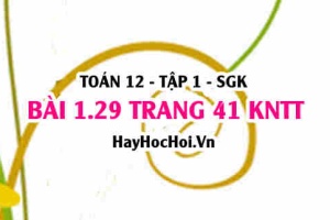 Bài 1.29 trang 41 Toán 12 tập 1 Kết nối tri thức